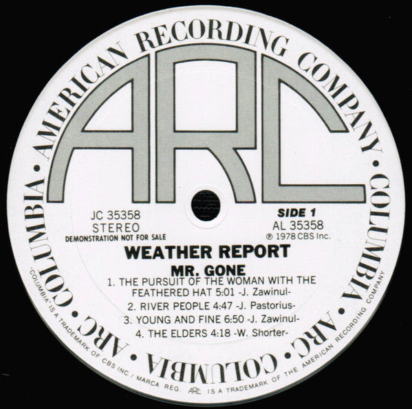 Weather Report : Mr. Gone (LP, Album, Promo, Pit)