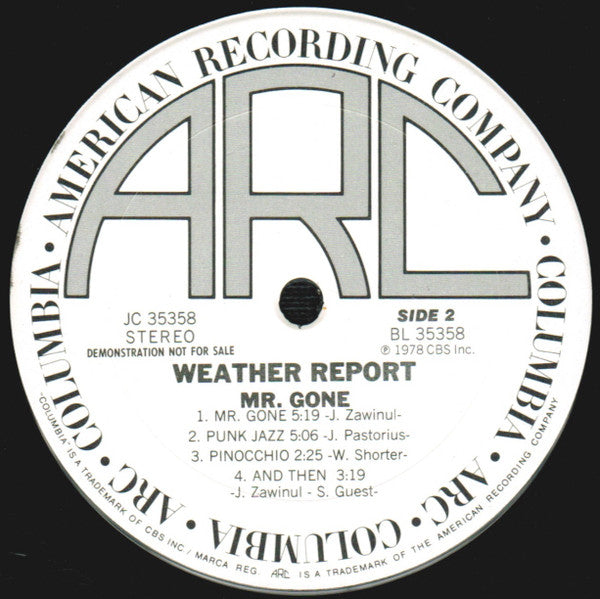 Weather Report : Mr. Gone (LP, Album, Promo, Pit)