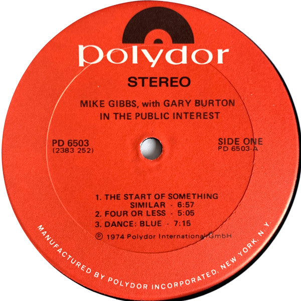 Michael Gibbs & Gary Burton : In The Public Interest (LP, Album)