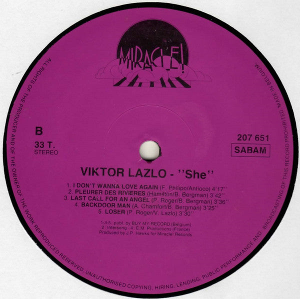 Viktor Lazlo : She (LP, Album)