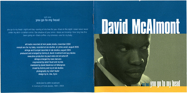 David McAlmont : Set One - You Go To My Head (CD, Album)
