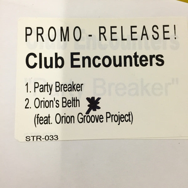 Club Encounters : Party Breaker (12", Promo, W/Lbl)
