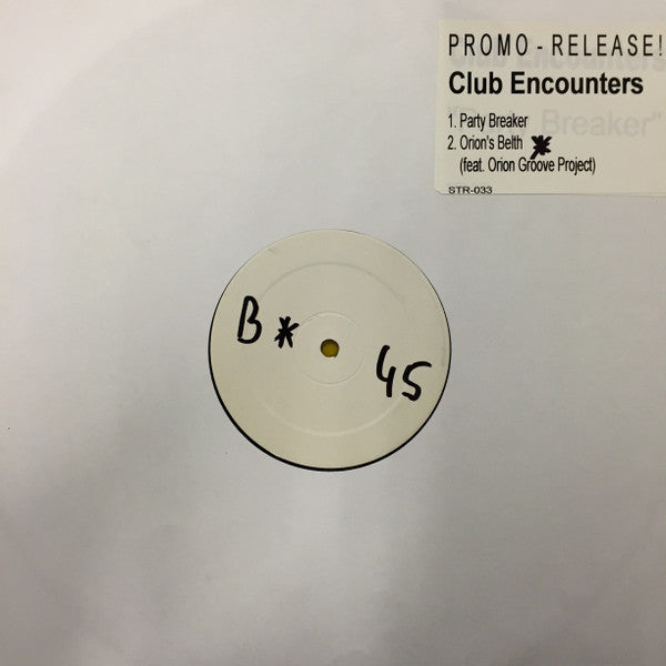 Club Encounters : Party Breaker (12", Promo, W/Lbl)