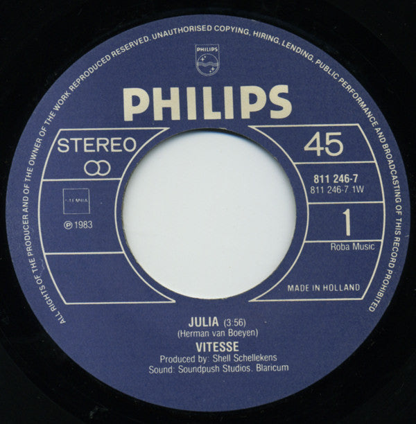 Vitesse (2) : Julia (7", Single)