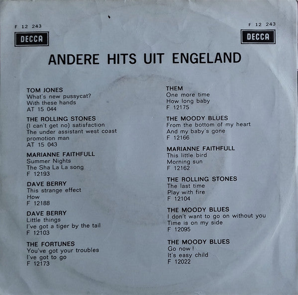 The Fortunes : Here It Comes Again / Things I Should Have Known (7", Single, Mono, Bla)