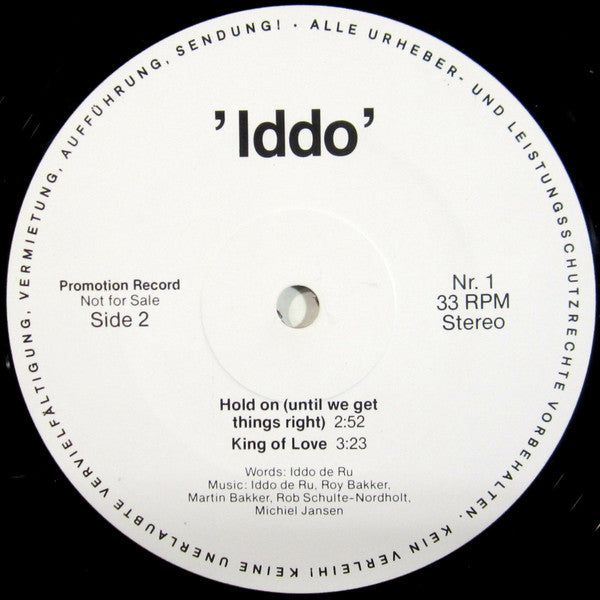 Iddo de Ru : Iddo (10", Album, Promo)