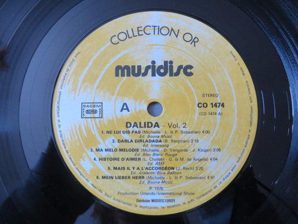 Dalida : Dalida Vol. 2 (LP, Comp)