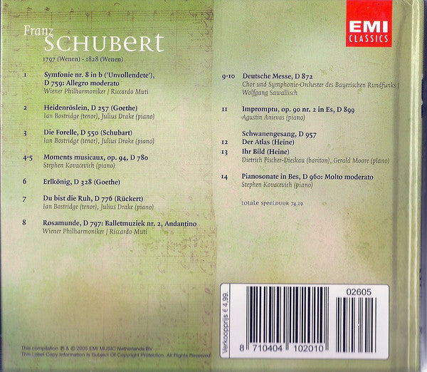 Franz Schubert : Franz Schubert (CD, Comp, Boo)