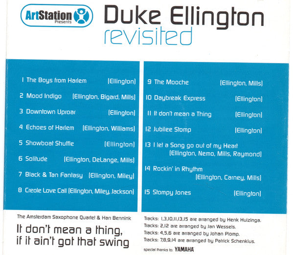Amsterdam Saxophone Quartet & Han Bennink : It Don´t Mean A Thing If It Ain´t Got That Swing (CD)