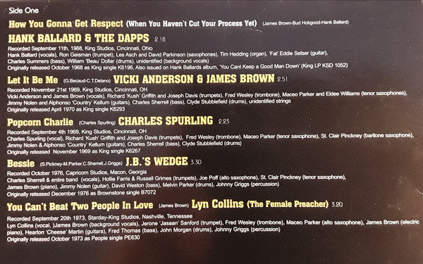 Various : Nothing But Funk Volume 5 (10 JB Produced Funky Selections 1965-1976) (LP, Comp)