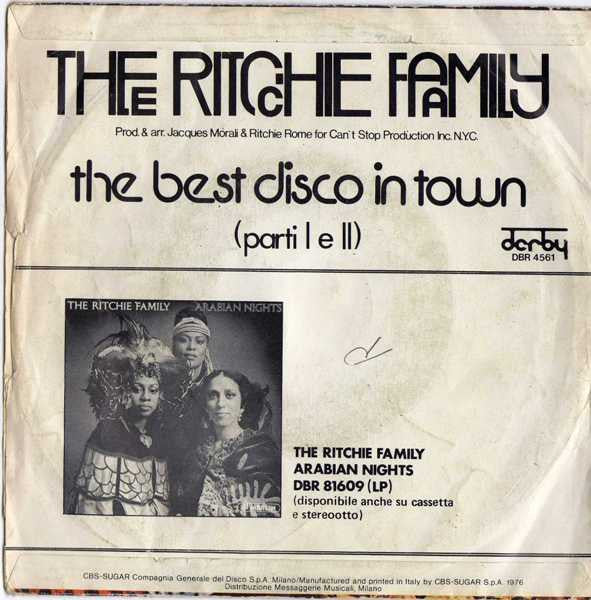 The Ritchie Family : The Best Disco In Town (7", Single)