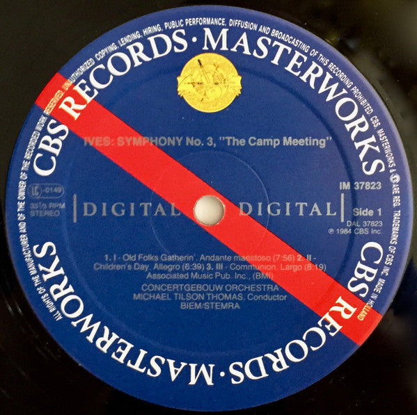 Charles Ives - Concertgebouworkest, Michael Tilson Thomas : Symphony No. 3 / Orchestral Set No. 2 (LP)