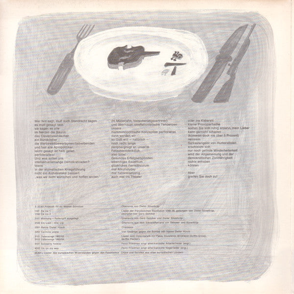 Dieter Süverkrüp : Fröhlich Ißt Du Wiener Schnitzel (LP, Album)