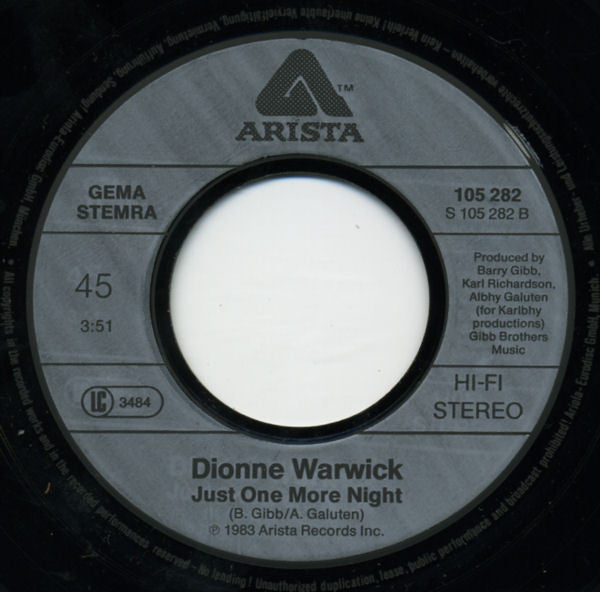 Dionne Warwick : Take The Short Way Home (7", Single)