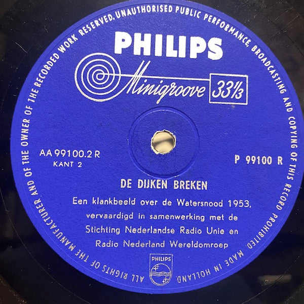 No Artist : De Dijken Breken (10", Mono)