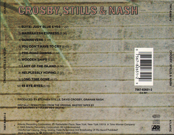 Crosby, Stills & Nash : Crosby, Stills & Nash (CD, Album, RE, RM)