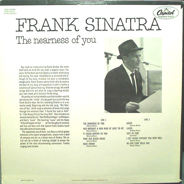 Frank Sinatra : The Nearness Of You (LP, Comp, Mono)