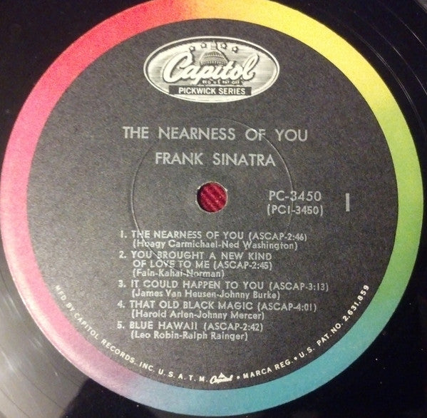 Frank Sinatra : The Nearness Of You (LP, Comp, Mono)