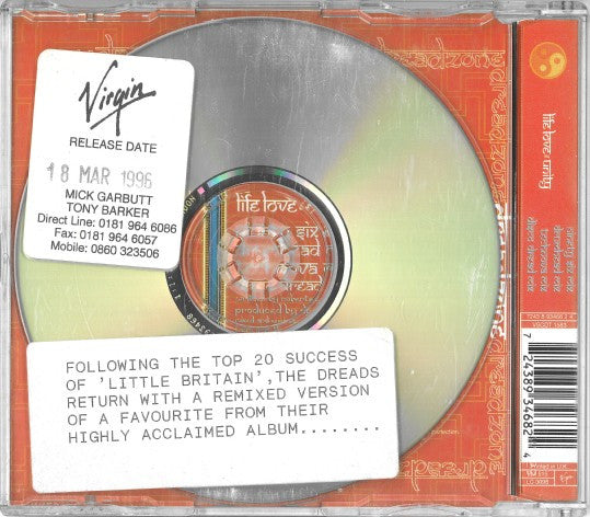 Dreadzone : Life, Love & Unity (CD, Single, Ltd)