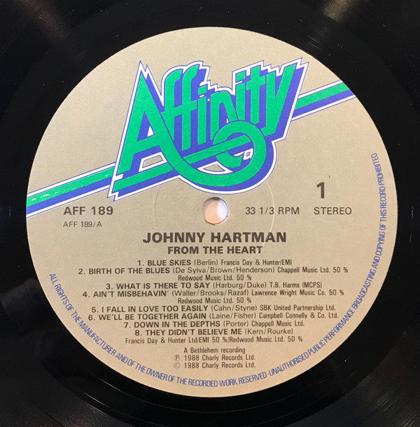 Johnny Hartman : From The Heart (LP, RE)