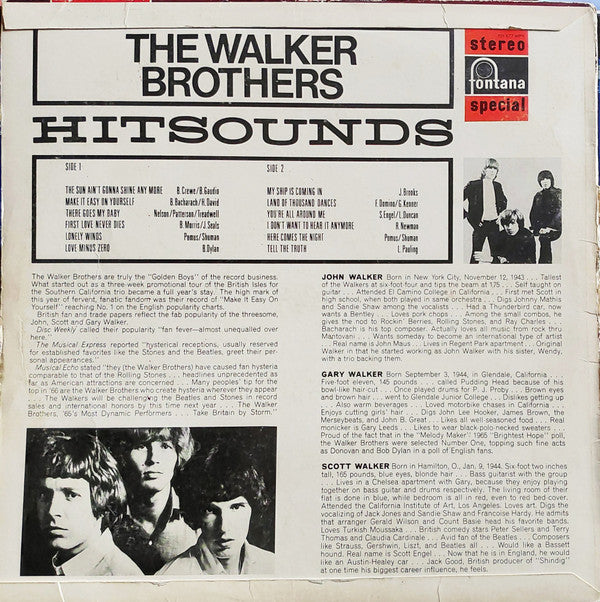 The Walker Brothers : Hitsounds (LP, Comp)