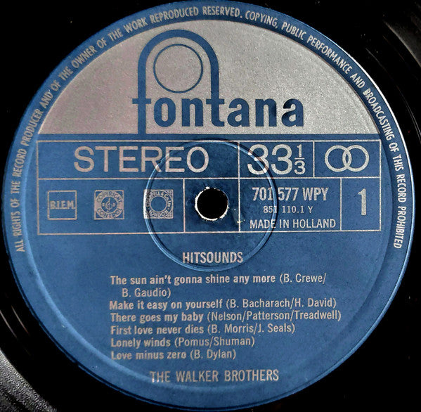 The Walker Brothers : Hitsounds (LP, Comp)