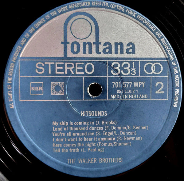 The Walker Brothers : Hitsounds (LP, Comp)