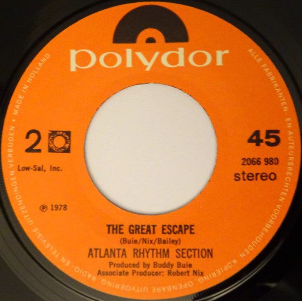 Atlanta Rhythm Section : Champagne Jam (7", Single)