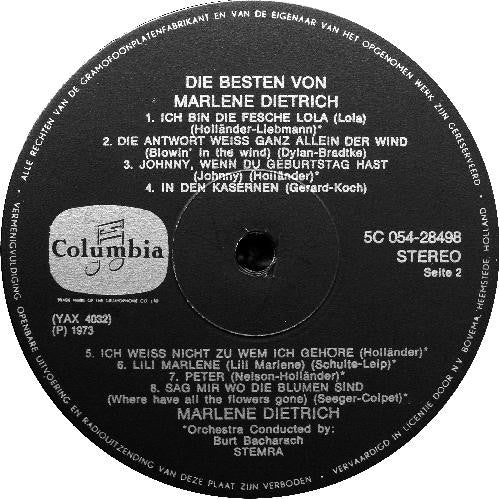 Marlene Dietrich : Die Besten Von Marlene Dietrich (LP, Comp, RE)