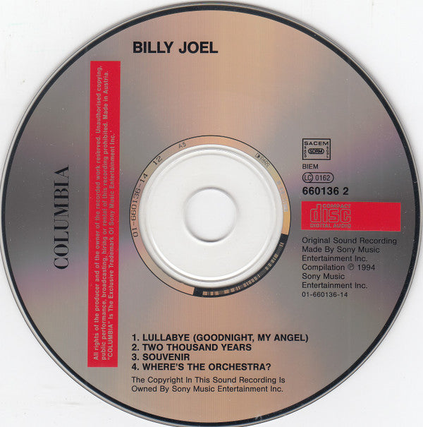 Billy Joel : Lullabye (Goodnight, My Angel) (CD, Maxi)