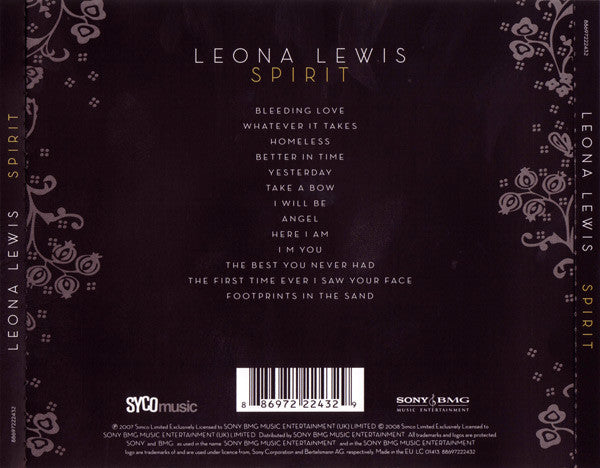 Leona Lewis : Spirit (CD, Album)