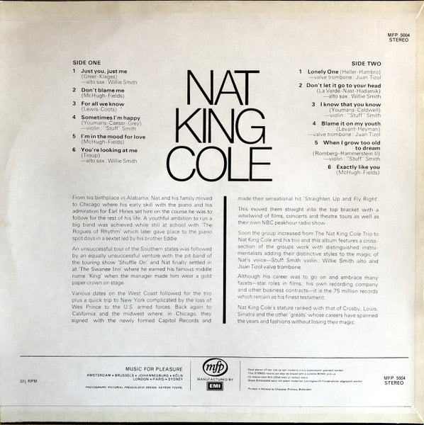 Nat King Cole And The Nat King Cole Trio : And The Nat King Cole Trio (LP, Album, Comp)