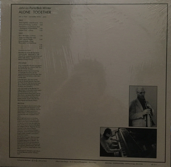 John Laporta, Bob Winter : Alone Together (LP, Album)
