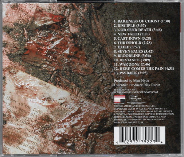 Slayer : God Hates Us All (CD, Album, RE)