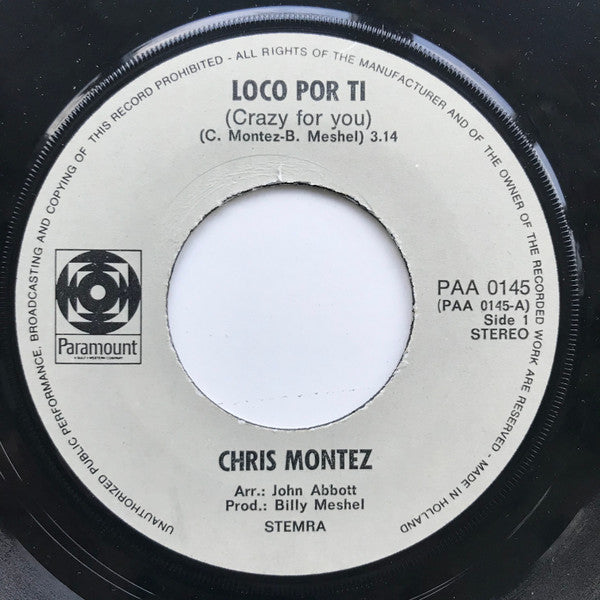Chris Montez : Loco Por Ti (Crazy For You) / The Part You Play Best Is Yourself (7", Single, Blu)