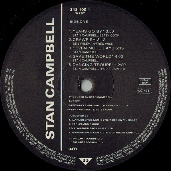 Stan Campbell : Stan Campbell (LP, Album)