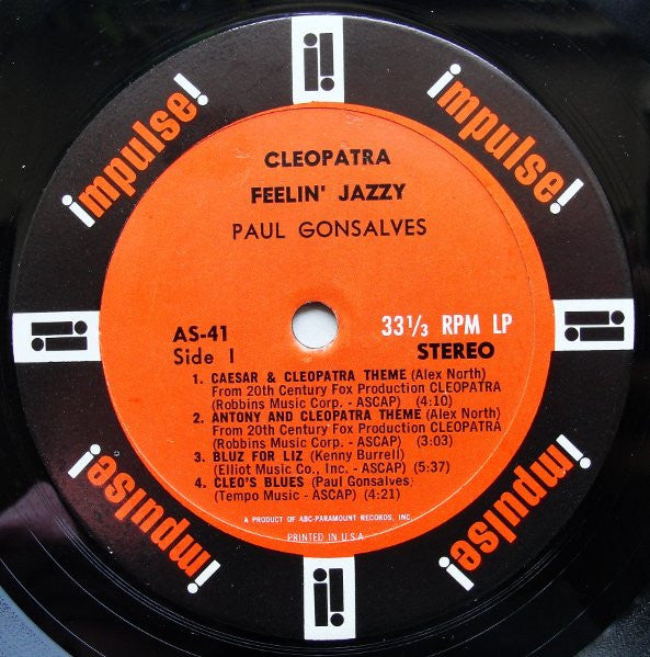 Paul Gonsalves : Cleopatra Feelin' Jazzy (LP, Album)