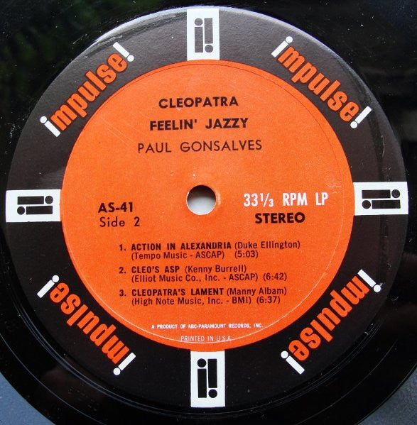 Paul Gonsalves : Cleopatra Feelin' Jazzy (LP, Album)