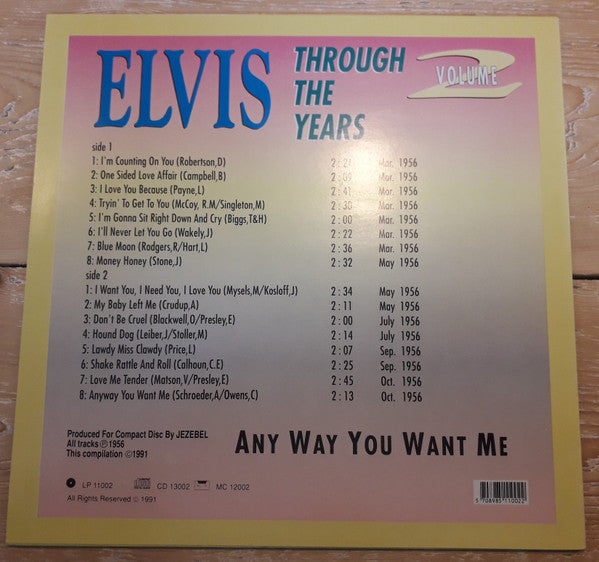 Elvis Presley : Elvis Through The Years Vol 2 - Anyway You Want Me (LP, Comp)
