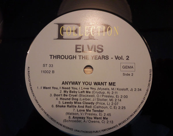 Elvis Presley : Elvis Through The Years Vol 2 - Anyway You Want Me (LP, Comp)