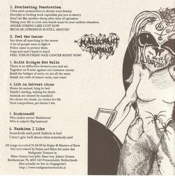 Malignant Tumour / Intumescence : Oegstgeest Grindcore (7", EP, Ora)