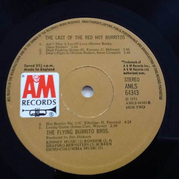The Flying Burrito Bros : The Last Of The Red Hot Burritos (LP, Album, Gat)