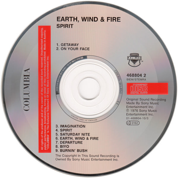Earth, Wind & Fire : Spirit (CD, Album, RE)
