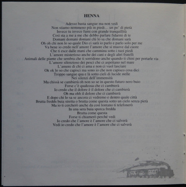 Lucio Dalla : Henna (CD, Album, Son)