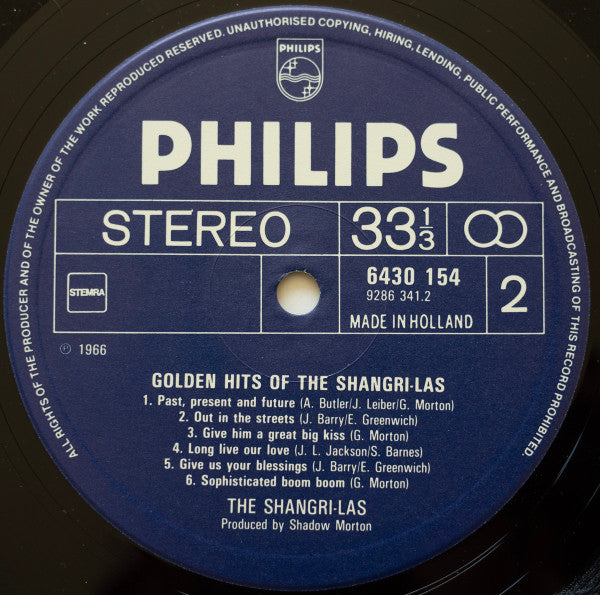 The Shangri-Las : Golden Hits Of The Shangri-Las (LP, Comp, RE)