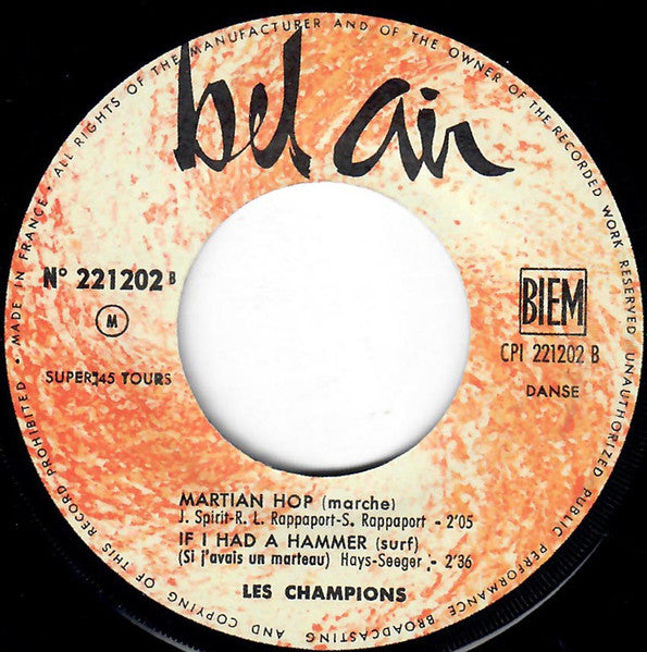 Les Champions (2) : Cruel Sea (7", EP)