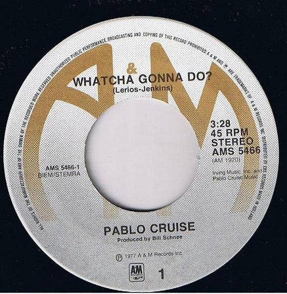 Pablo Cruise : Whatcha Gonna Do? (7", Single)