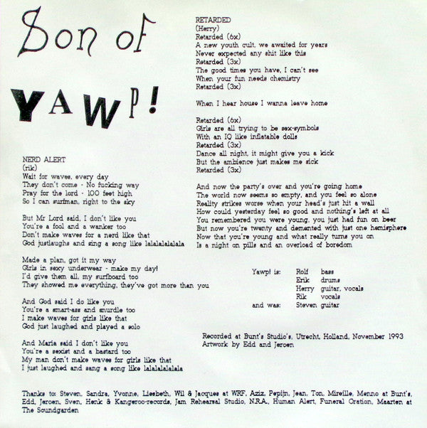 Yawp! : Son Of Yawp! (7", EP)