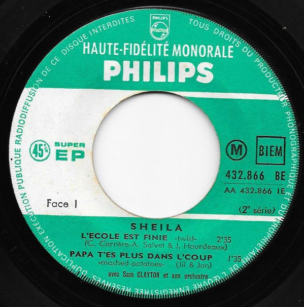 Sheila (5) : L'école Est Finie (7", EP, Mono)