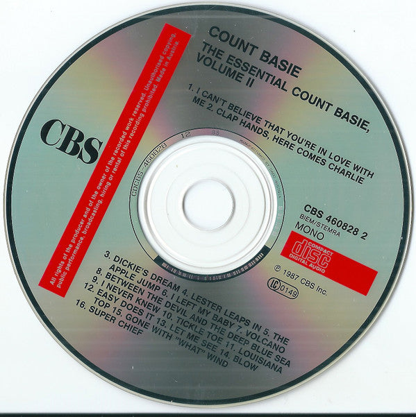 Count Basie : The Essential Count Basie Volume 2 (CD, Comp, Mono, RM)